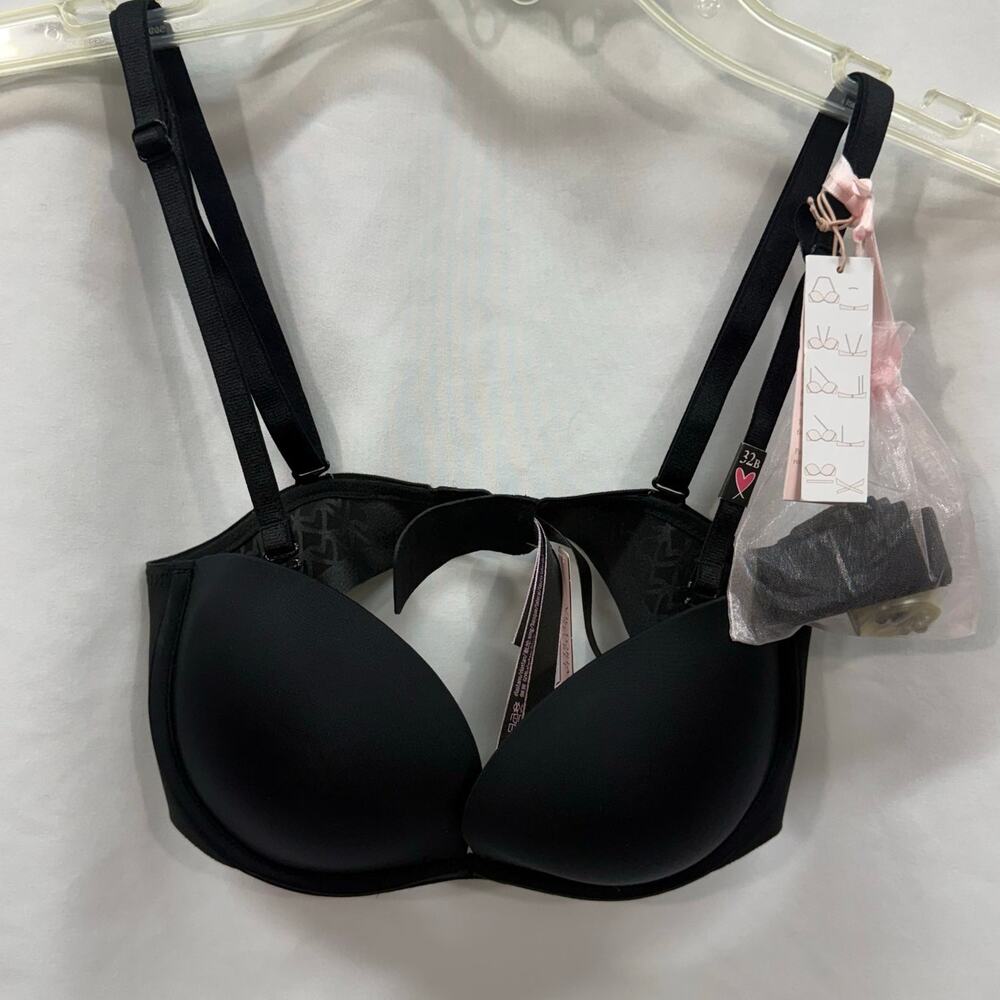 Victoria's Secret Black Multi-Way Bare Invisible Solutions 32B NWT